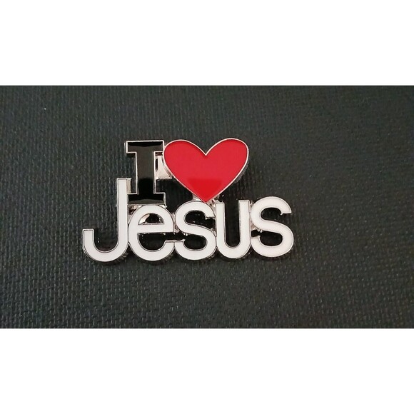 I LOVE JESUS Brooch Metal Pin Christian Jewelry Spiritual Religious Gift Idea - Picture 5 of 7